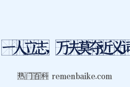 一人立志，万夫莫夺近义词是什么意思的图片